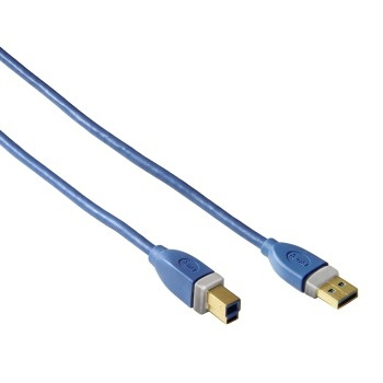 Hama USB 3.0, A plug - B plug, 5.00 m USB Kabel 3 m USB A USB B Blau