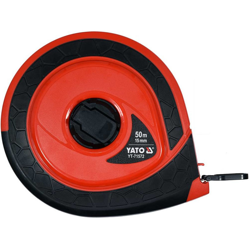 Yato YT-71572 Maßband 50 m Acrylnitril-Butadien-Styrol (ABS), Glasfaser, Gummi Schwarz, Rot