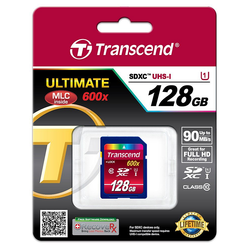 Transcend TS128GSDXC10U1 Speicherkarte 128 GB SDXC MLC Klasse 10