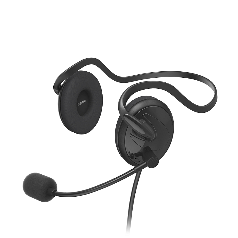 Hama NHS-P100 V2 Kopfhörer Kabelgebunden Nackenband Büro/Callcenter Schwarz