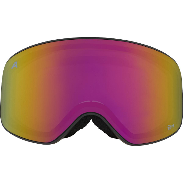Alpina Sports FERNIE Q-LITE Wintersportbrille Schwarz Kinder Schwarz, Spiegel, Rot Sphärisches Brillenglas