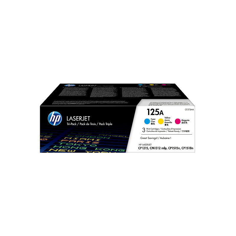 HP 125A 3er-Pack Cyan/Magenta/Gelb Original LaserJet Tonerkartuschen
