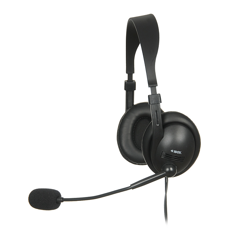 iBox W1MV Kopfhörer Kabelgebunden Kopfband Büro/Callcenter Schwarz
