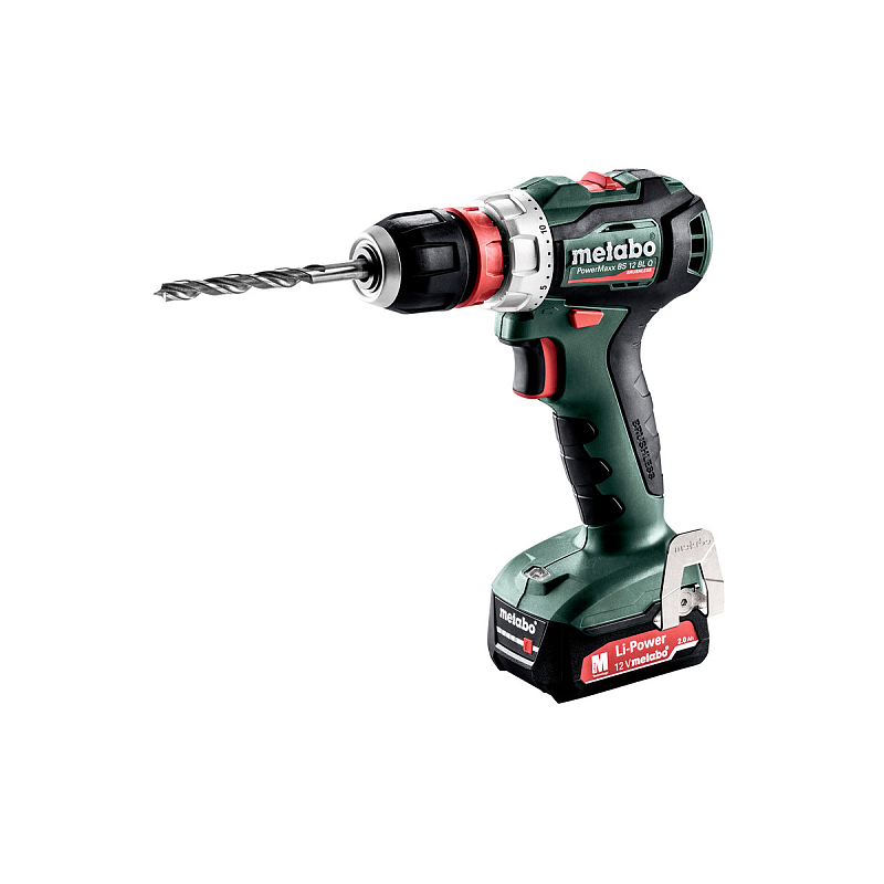Metabo POWERMAXX BS 12 BL Q 1650 RPM Ohne Schlüssel 1,1 kg Schwarz, Grün, Rot, Silber