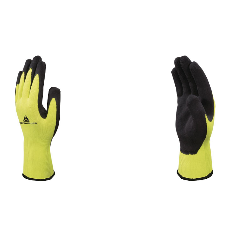Delta Plus APOLLON VV733 Werkstatthandschuhe Schwarz, Gelb Latex, Polyester 1 Stück(e)