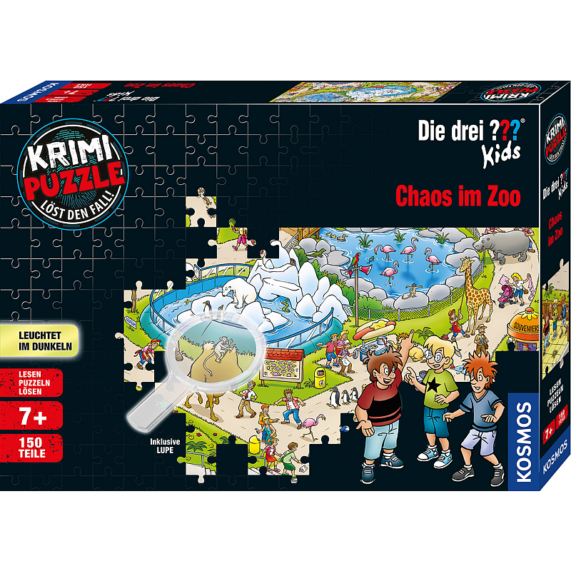 Kosmos Krimi Puzzle: Die drei? Kids - Chaos im Zoo