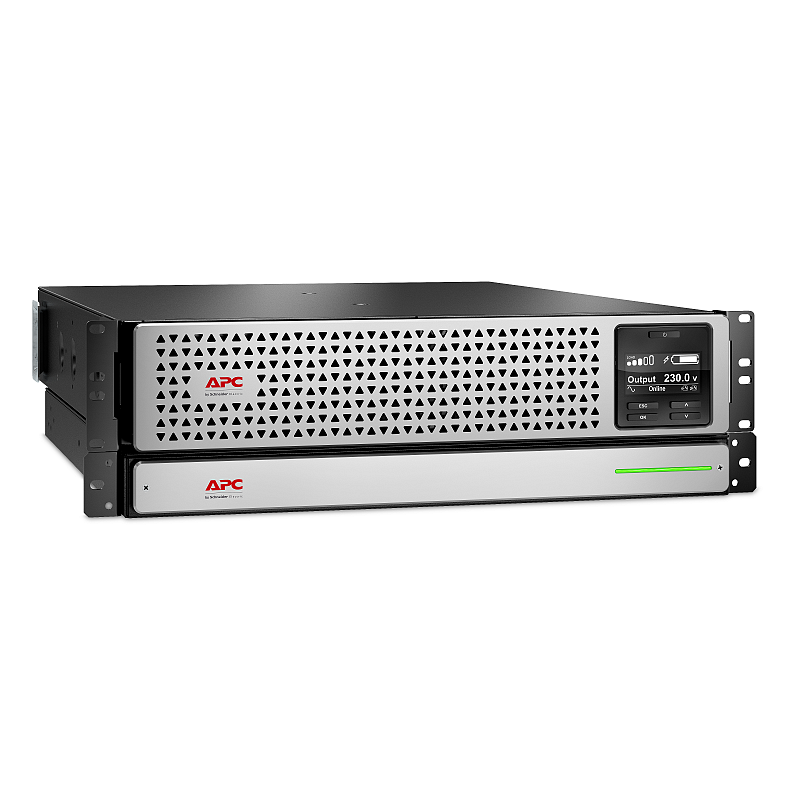 APC Smart-UPS On-Line, 3kVA, Lithium-Ionen, Rackmontage 3HE, 230V, Netzwerkkarte, verlängerte Laufzeit, inkl. Montageschienen-Set