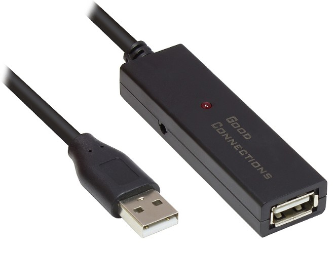 Alcasa GC-M0134 USB Kabel USB 2.0 20 m USB A Schwarz
