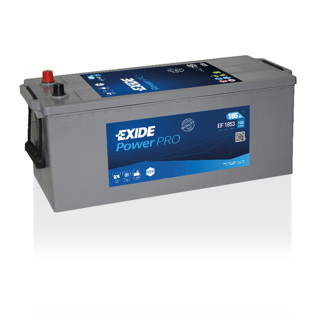 Exide PowerPRO EF1853 Fahrzeugbatterie Plombierte Bleisäure (VRLA) 185 Ah 12 V 1150 A LKW