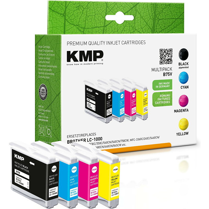 KMP 1035,4005 Druckerpatrone 4 Stück(e) Kompatibel Schwarz, Cyan, Magenta, Gelb