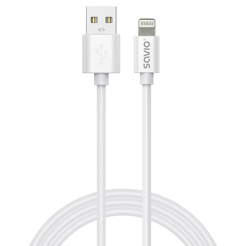 Savio Cl-193 USB Kabel USB 2.0 2 m USB A USB C/Lightning Weiß
