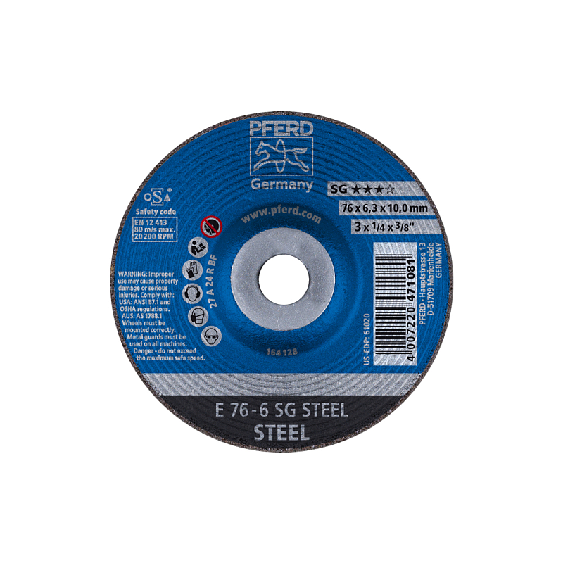 PFERD E 76-6 SG STEEL/10,0 Rotierendes Schleifwerkzeug Zubehör Metall