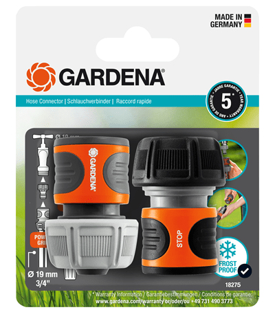 Gardena 18275-20 Anschlussteil für Wasserschlauch Schlauchanschluss Schwarz, Orange 2 Stück(e)