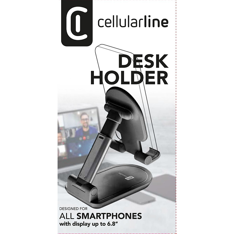 Cellularline Desk Holder - Universal for Smartphones and Tablets Faltbarer Tischständer für Smartphones und Tablets