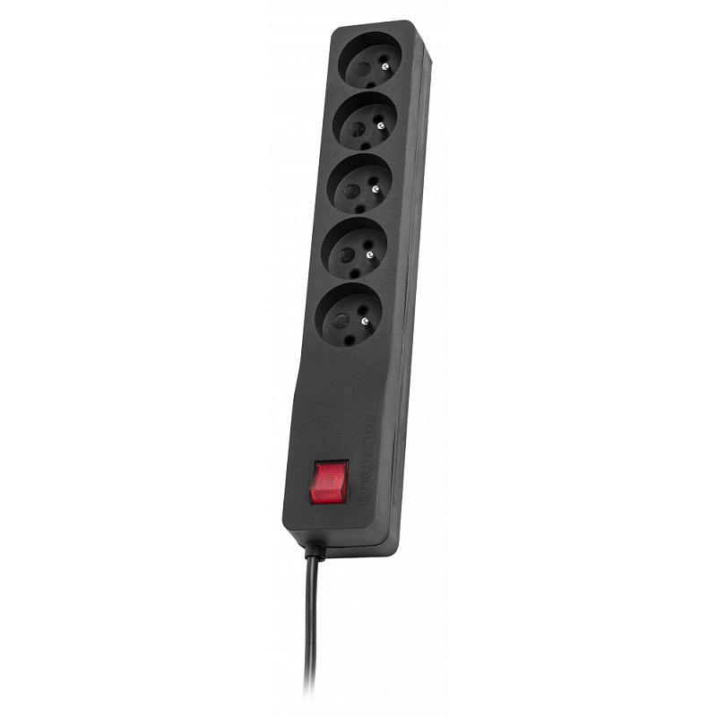 LESTAR ZX 510 G-A K.:CZ 5,0M Spannungsschutz Schwarz 5 AC-Ausgänge 230 V 5 m