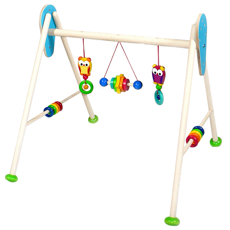 Hess Spielzeug 13376 Baby Erlebnisdecke & Spielmatte Mehrfarbig Baby-Turnhalle
