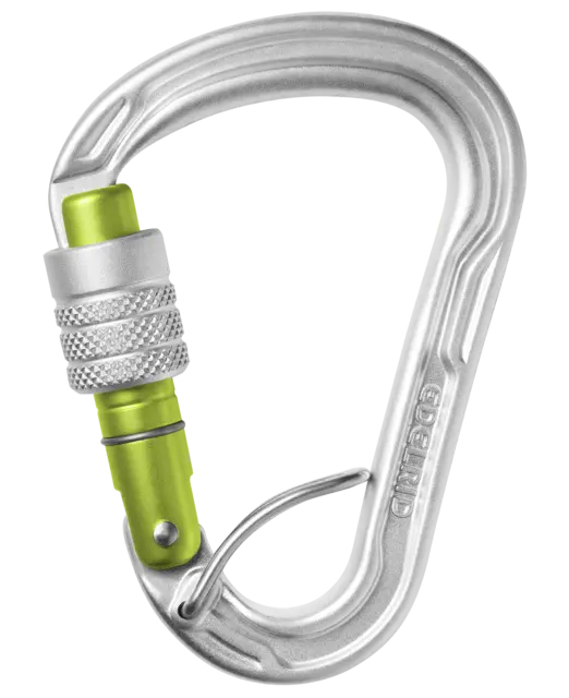 Edelrid 737720000060 Karabinerhaken zum Klettern Verschlusskarabiner D-förmig Aluminium Hellgrün, Silber 1 Stück(e)