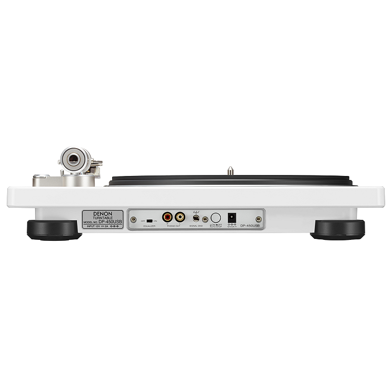 Denon DP-450USB Audio-Plattenspieler mit Riemenantrieb Weiß Manuell
