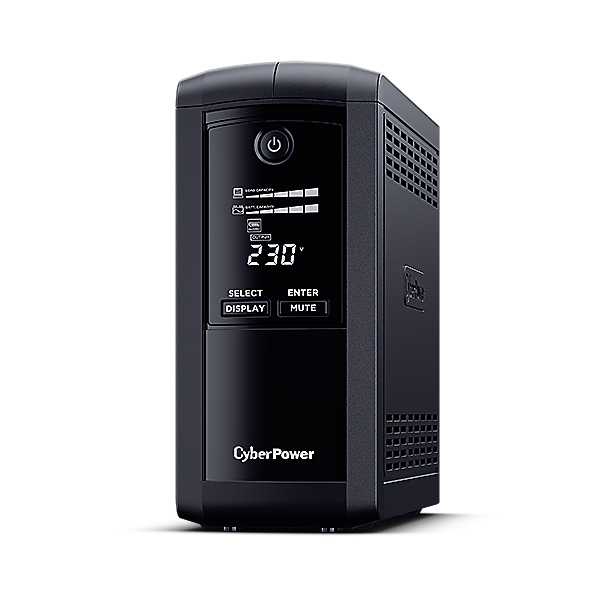 CyberPower VP1000EILCD Line-Interactive USV 1000VA/550W USB (HID), AVR, LCD, RJ45 Lan Protection, Ausgang (6) IEC