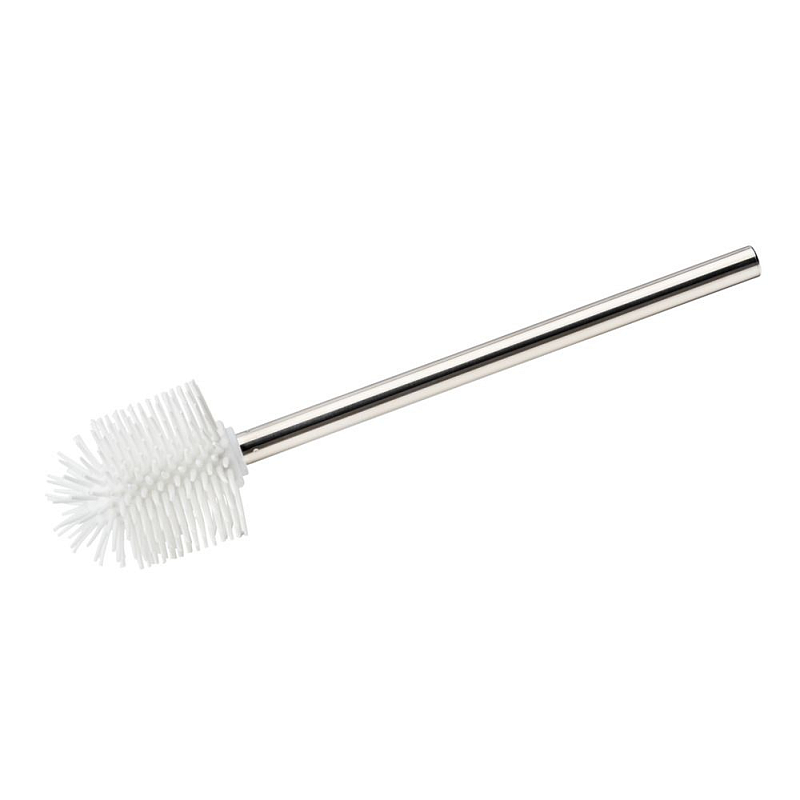 WENKO WC-Bürste Edelstahl/Silikonkopf 7,5cm weiß