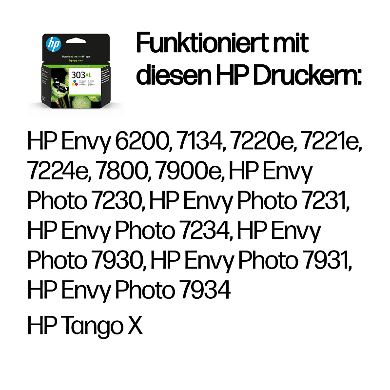 HP 303XL Cyan/Magenta/Gelb Original Druckerpatrone mit hoher Reichweite