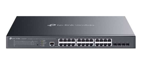 TP-Link Omada SG3428XMPP Netzwerk-Switch Managed L2+ Gigabit Ethernet (10/100/1000) Power over Ethernet (PoE) 1U Schwarz