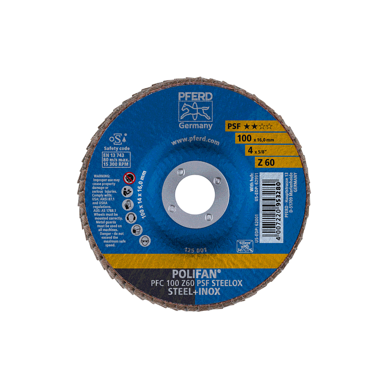 PFERD PFC 100 Z 60 PSF STEELOX/16,0 Rotierendes Schleifwerkzeug Zubehör Metall