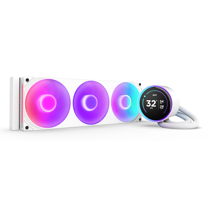 NZXT Kraken Elite 360 RGB Prozessor All-in-One-Flüssigkeitskühler 12 cm Weiß 1 Stück(e)