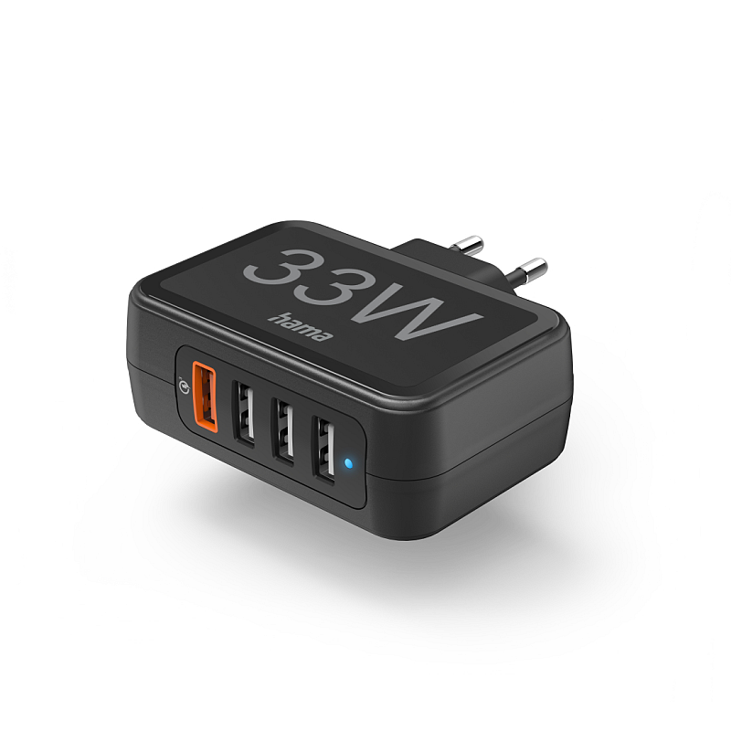 Hama 00201629 Ladegerät für Mobilgeräte Handy, Powerbank, Smartphone, Tablets Schwarz AC Schnellladung Drinnen