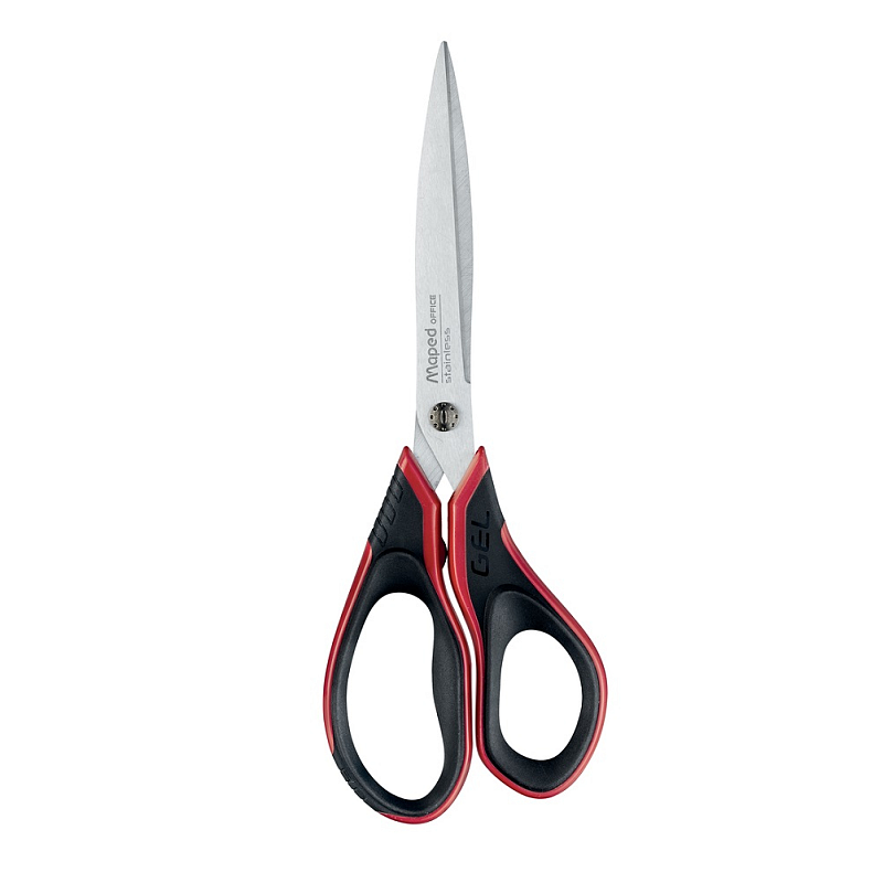Maped 499210 Büro- & Bastelschere Universal Gerader Schnitt Schwarz, Rot, Silber