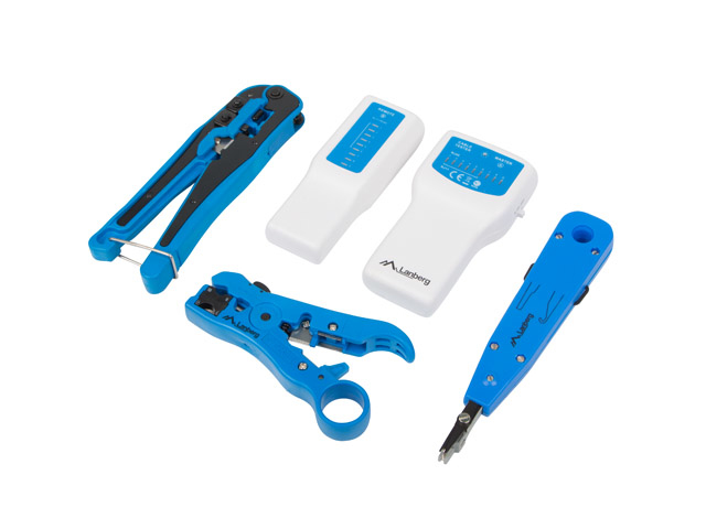 Lanberg NT-0302 Kabel-Crimper Werkzeugsatz Mehrfarbig