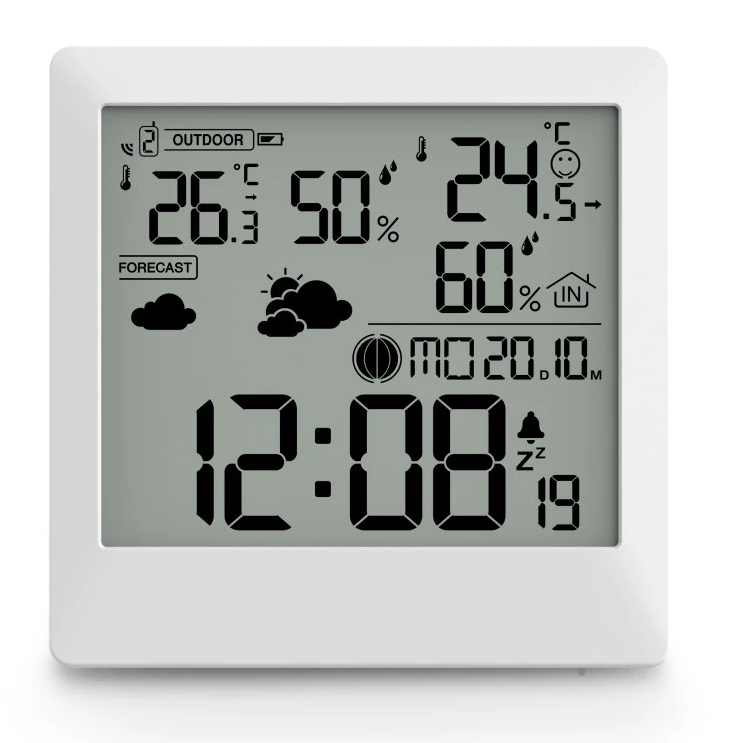 Hama 00222238 Digitale Wetterstation Weiß LED Akku