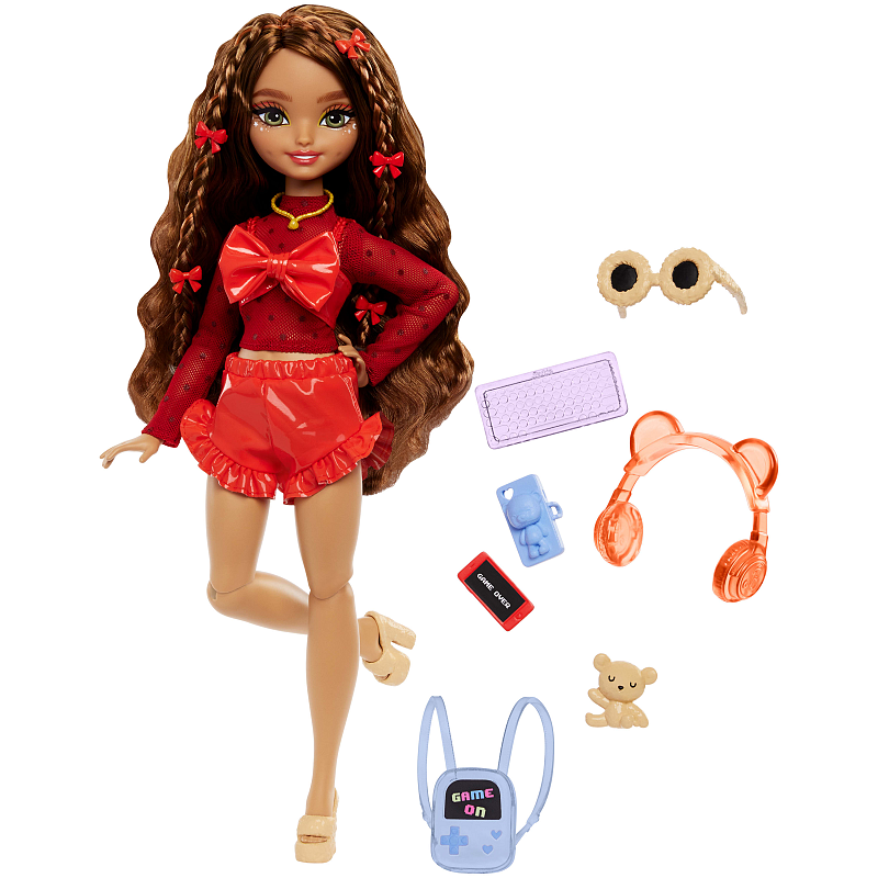 Barbie Dream Besties Teresa Modepuppe mit Zubehör zum Thema Videospiele, 10-teilig