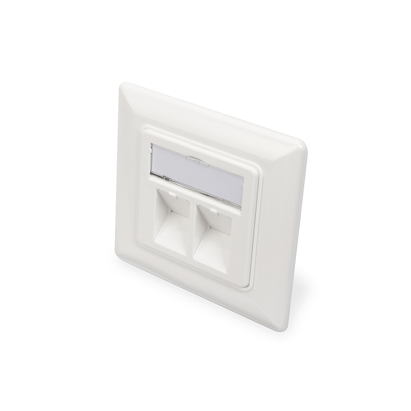 Digitus Leerdose für Keystone Module, Rahmen 80x80 mm + Zentralplatte 50x50 mm