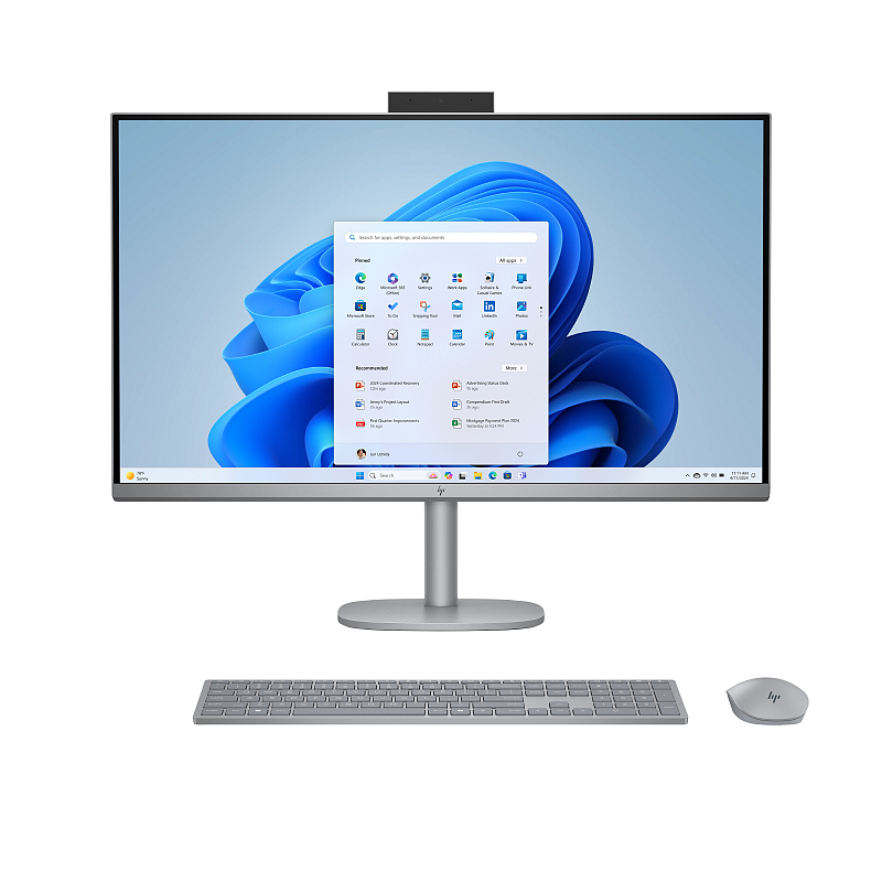 HP OmniStudio X 32-c0077ng Intel Core Ultra 7 155H 80 cm (31.5") 3840 x 2160 Pixel All-in-One-PC 32 GB DDR5-SDRAM 2 TB SSD NVIDIA GeForce RTX 4050 Windows 11 Home Wi-Fi 7 (802.11be) AI PC Silber