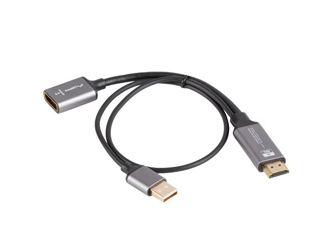Lanberg AD-HD-DP-02 Videokabel-Adapter 0,2 m HDMI Typ A (Standard) DisplayPort Silber
