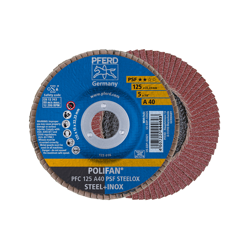 PFERD PFC 125 A 40 PSF STEELOX Rotierendes Schleifwerkzeug Zubehör Metall