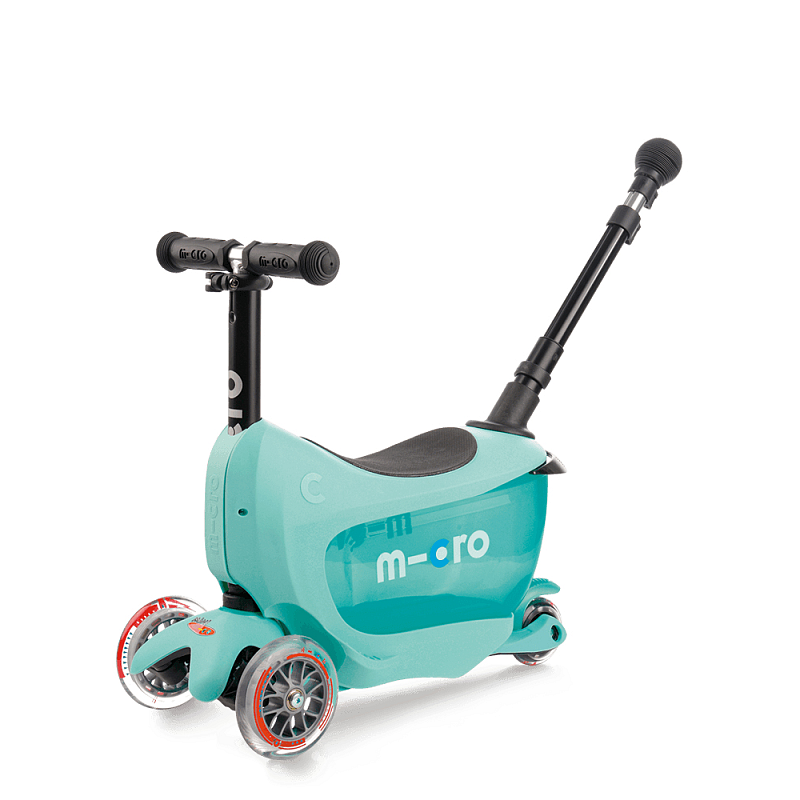 Micro Mobility Micro Mini2go Deluxe Plus Mint Kinder Dreiradroller Schwarz, Türkis