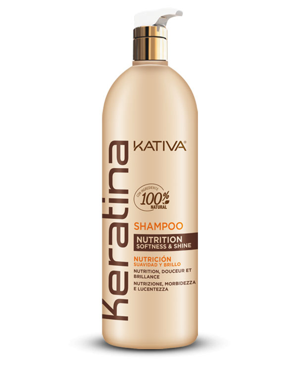 KATIVA Keratin Shampoo 1000 ml Professionell Frauen