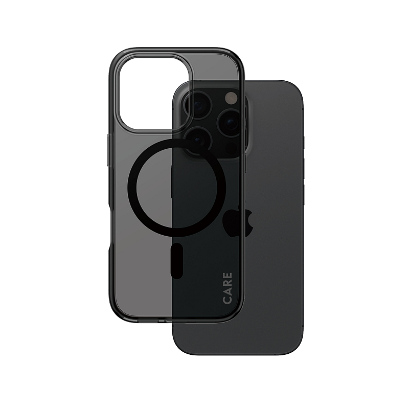 PanzerGlass CARE™ by ® Urban Combat Case Smokey m. Schwarz MagSafe iPhone 16 Pro