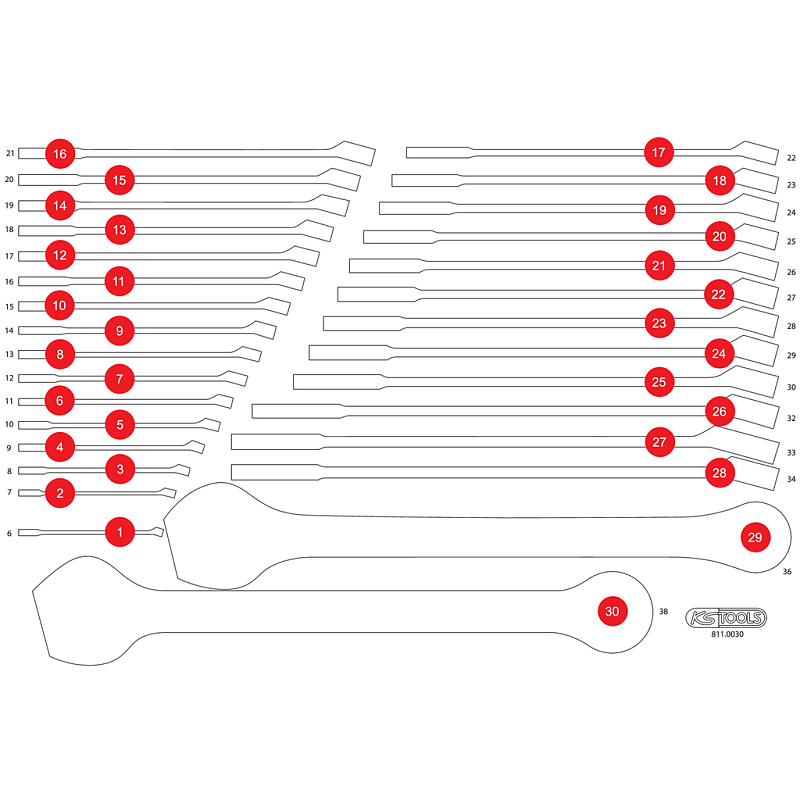 KS Tools 811.0030-97 Werkzeugkoffer-Zubehör