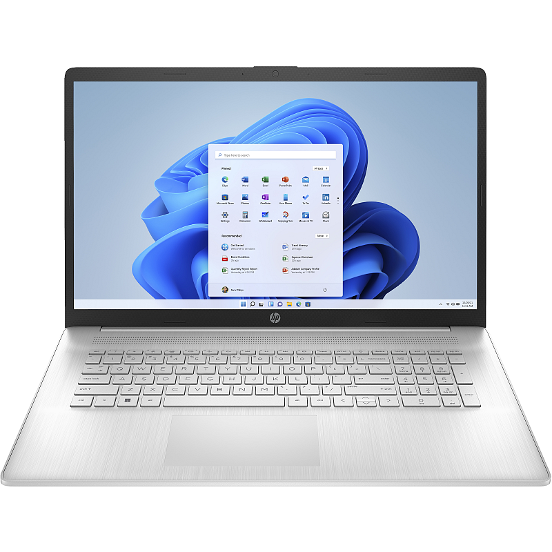 HP 17-cp0565ng AMD Ryzen™ 5 5500U Laptop 39,6 cm (15.6") Full HD 8 GB DDR4-SDRAM 512 GB SSD Wi-Fi 5 (802.11ac) Windows 11 Home Silber