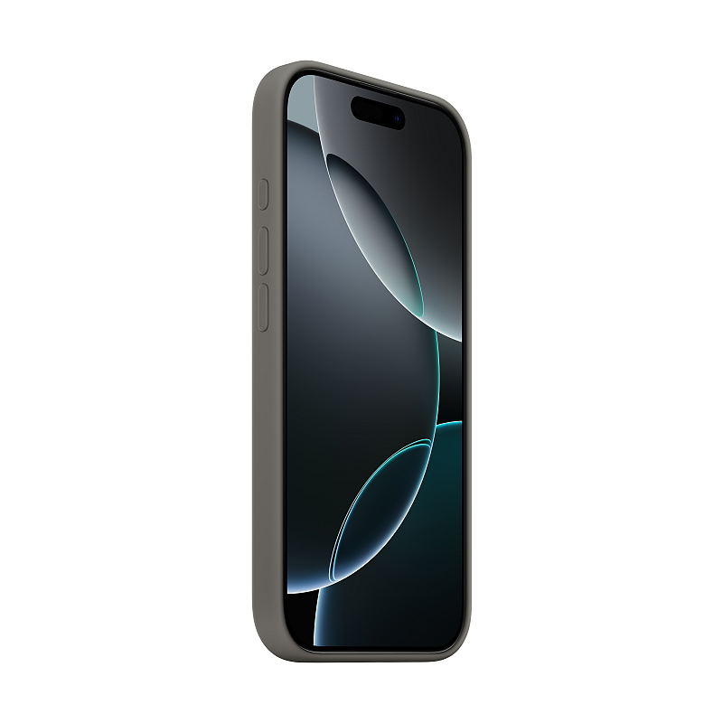 Apple iPhone 16 Pro Silikon Case mit MagSafe – Steingrau