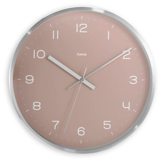 Hama Fiji Funkgesteuerte Uhr Kreis Pink, Silber