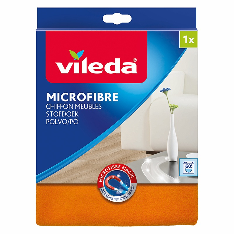 Vileda 4023103124967 Reinigungstücher Mikrofaser, Polyester Orange 1 Stück(e)