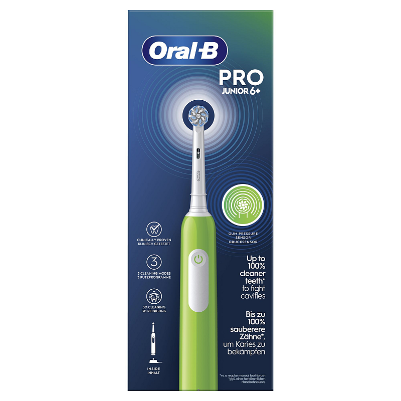 Oral-B Junior 8006540743027 Elektrische Zahnbürste Kind Rotierende Zahnbürste Grün