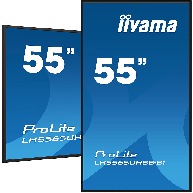 iiyama LH5565UHSB-B1 Signage-Display Kiosk-Design 138,7 cm (54.6") LED WLAN 800 cd/m² 4K Ultra HD Schwarz Eingebauter Prozessor Android 11 24/7