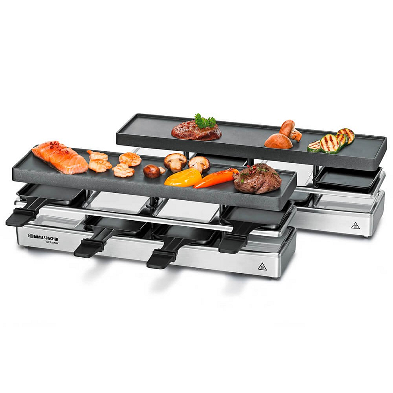 Rommelsbacher RC 1600 Raclette Grill 8 Person(en) 795 W Schwarz, Silber
