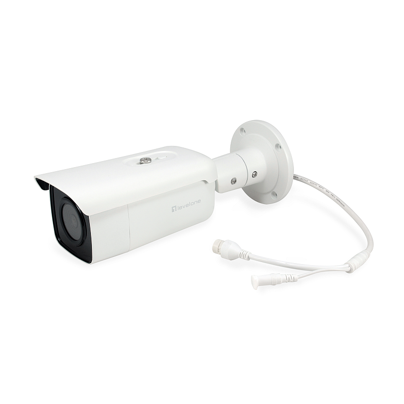 LevelOne GEMINI Feste IP-Netzwerk-Kamera, 6 Megapixel, H.265, 802.3af PoE, IR-LEDs, Innen / Außen