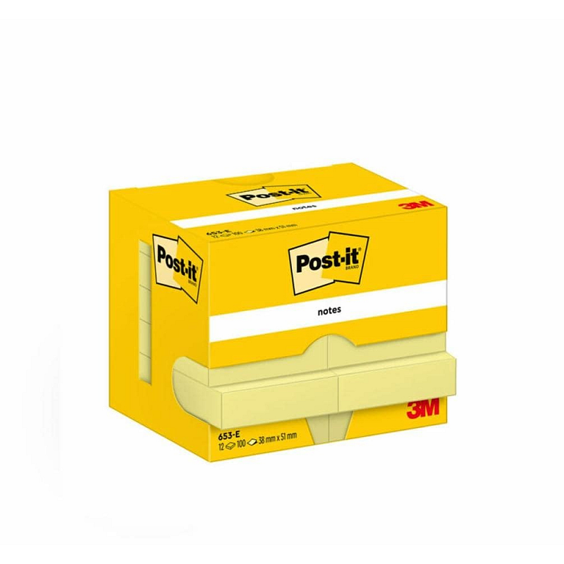 Post-It 7100290163 Klebezettel Rechteck Gelb 100 Blätter Selbstklebend